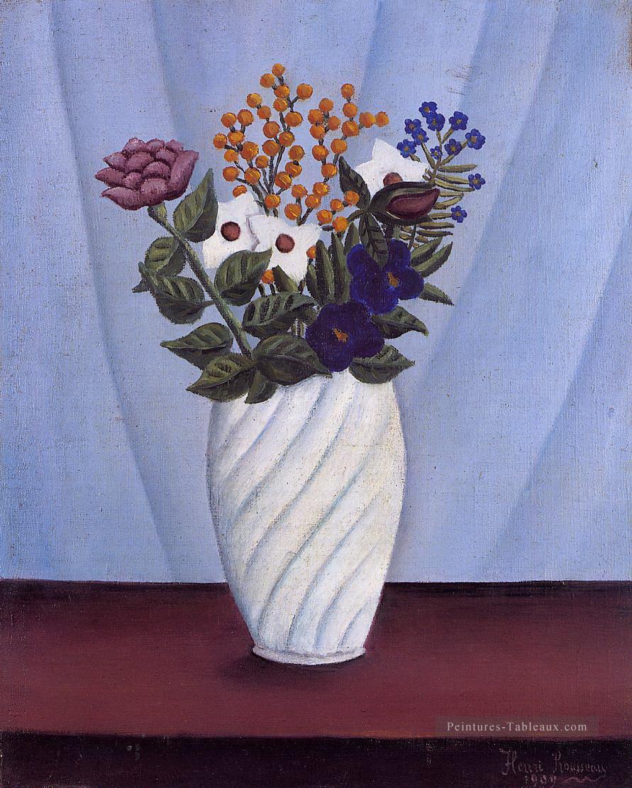bouquet de fleurs 1909 Henri Rousseau post impressionnisme Naive primitivisme Peintures à l'huile